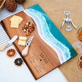 Personalized Mother's Day Gift, Custom Resin Epoxy Cutting Board, Grandmom Gifts, Mom Gift Idea, Mother in Law Gifts, Ocean Serving Board