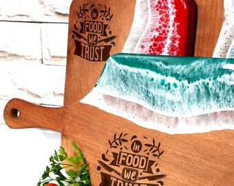 Custom Funny Walnut Charcuterie Board, Epoxy Resin, Personalized Gift