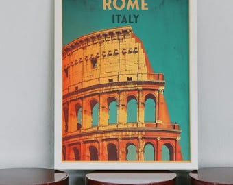 Colosseum Print | Rome Italy Poster | Ancient Rome Wall Art | Digital Download