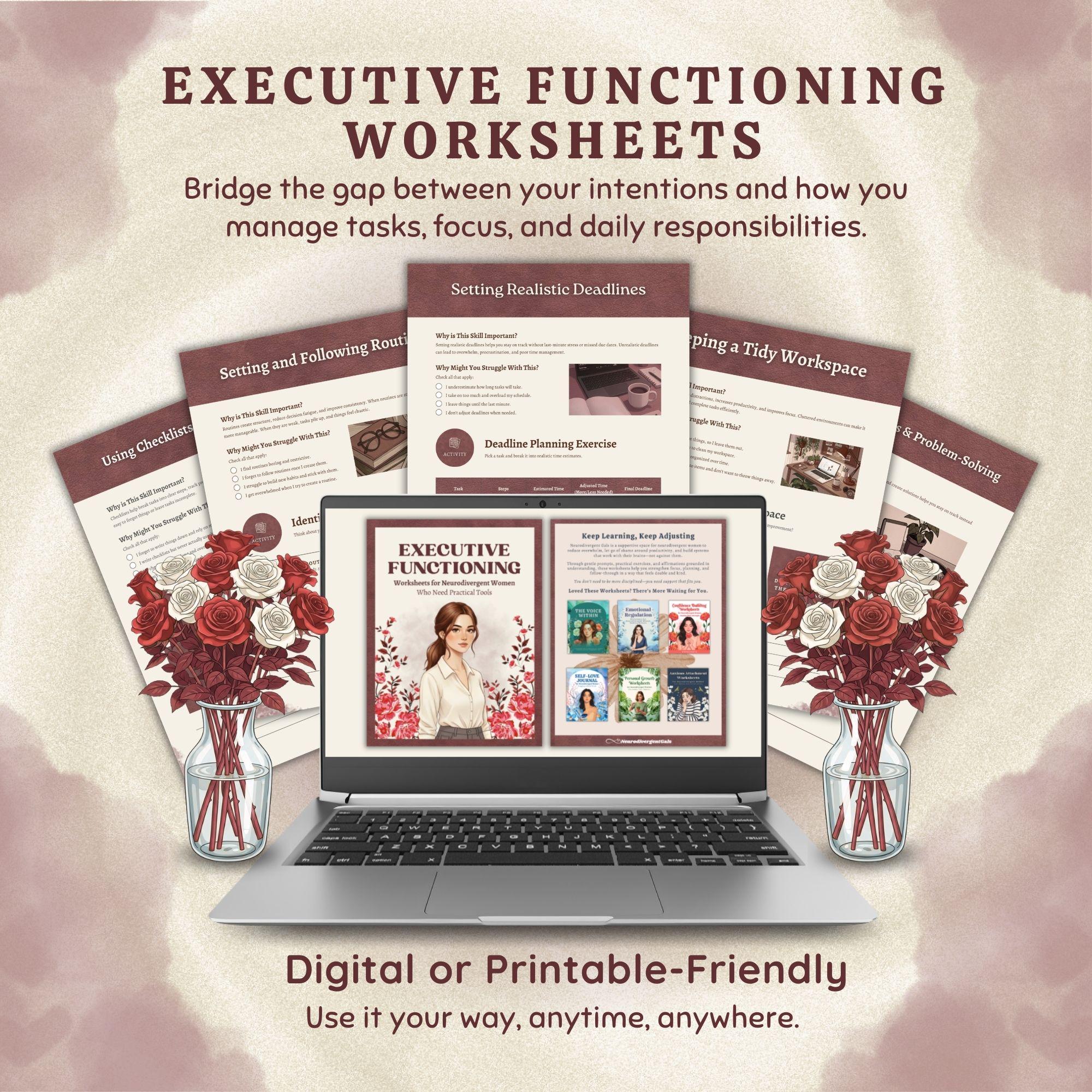Executive Functioning Worksheets for ADHD & Autistic Women ...