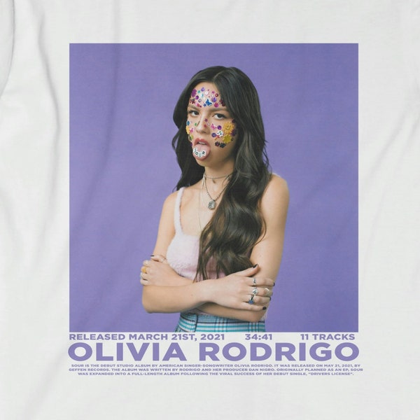 Sour Album Cover Shirt / Olivia Rodrigo Shirt / Olivia Rodrigo / Sour T-Shirt / Olivia Rodrigo T-Shirt / Album Cover