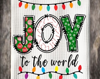 Joy to the world Tea Towel PNG, Christmas Clipart, Christmas towel,  Instant Digital Download, Sublimation Designs, DTF transfer design png