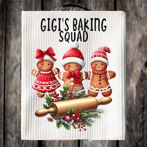 Gigi&#39;s Baking Squad Christmas Clipart, Christmas towel, Instant Digital Download, Sublimation Designs, Hot Choc Mug