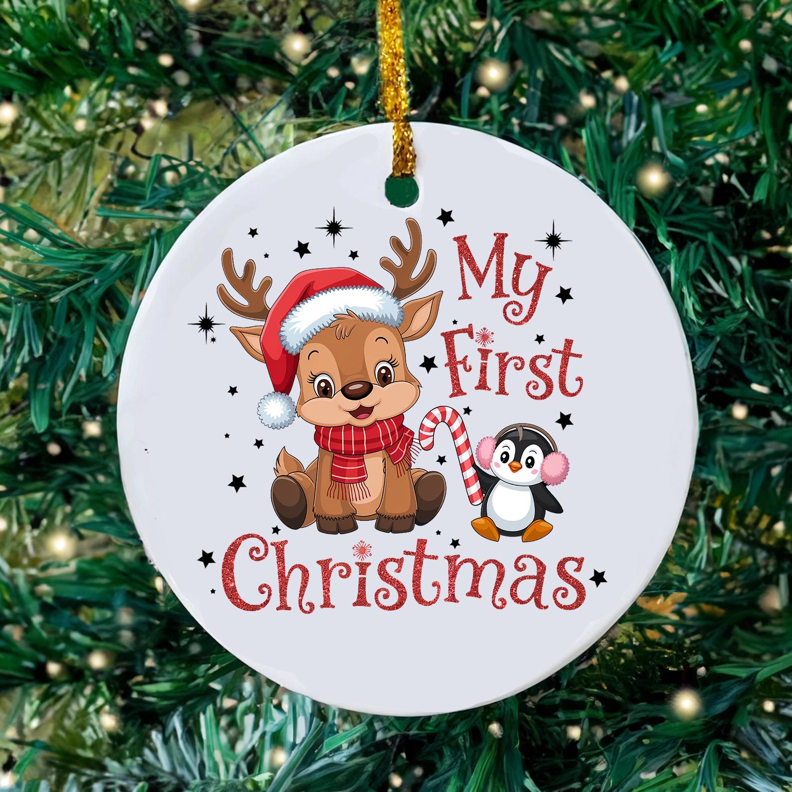 1st Christmas 2025 Santa & Snowman PNG, Baby's First Christmas, 1st Christmas Holiday Jolly Santa, Digital Download  Sublimation