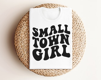 T-shirt fille petite ville, t-shirt graphique petite fille fille, t-shirt tendance pour femme, t-shirt automne