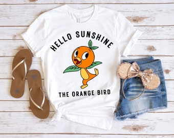 Den orangea fågeln-t-shirten, Disney World Magic Kingdom-tröja, Sunshine Terrace Magic Kingdom-tröja, orange fågel Florida Oranges, Epcot-t-shirt