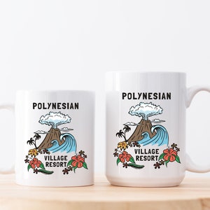Polynesian Village Disney Resort White Mug