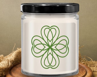 Celtic Hearts Candle | treble clef gift | Home Décor |  Container Candles | Spirituality Religion | Celtic Candle  | handmade candle