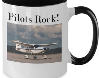 Pilots Rock: Gear for High-Flyers and Aviation Fans, Fly High with Pilot Pride - Pilot's Rock Mug, Pilot's Ceramic Mug