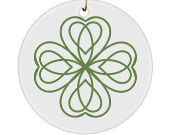 Irish heart | Leaf Clover Design | personalized gift | charm necklace | Custom necklace | Craft Supplies Tool | birthday gift | gift for he
