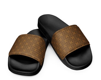 Women&#39;s Italian Style Print Slides, Stylish Faux Leather Italian Slides, Summer Time Slides for The Beach, Trending Summer Footwear for Her