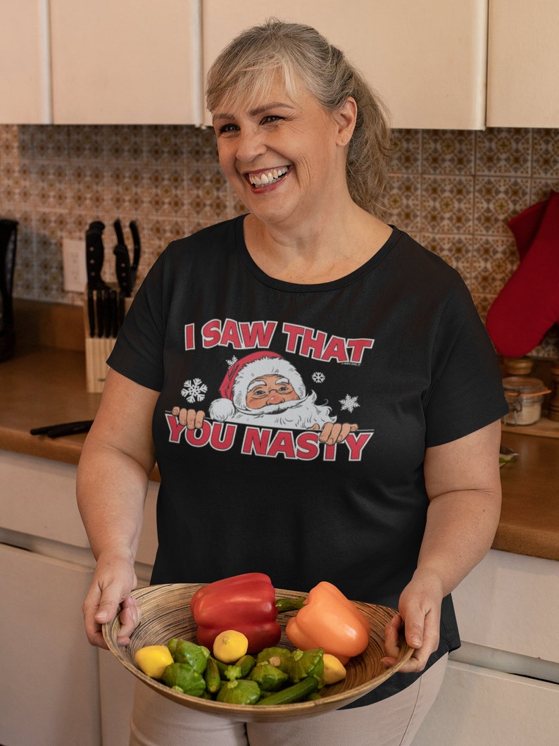 Vi que eres desagradable camisa navideña, Deck The Halls, Papá Noel