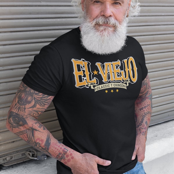 El Viejo Men’s premium heavyweight tee, Lowrider Style Tshirt, Mexican Style Shirt, Oldies Music Shirt, Streewear Shirt, Latino Style,