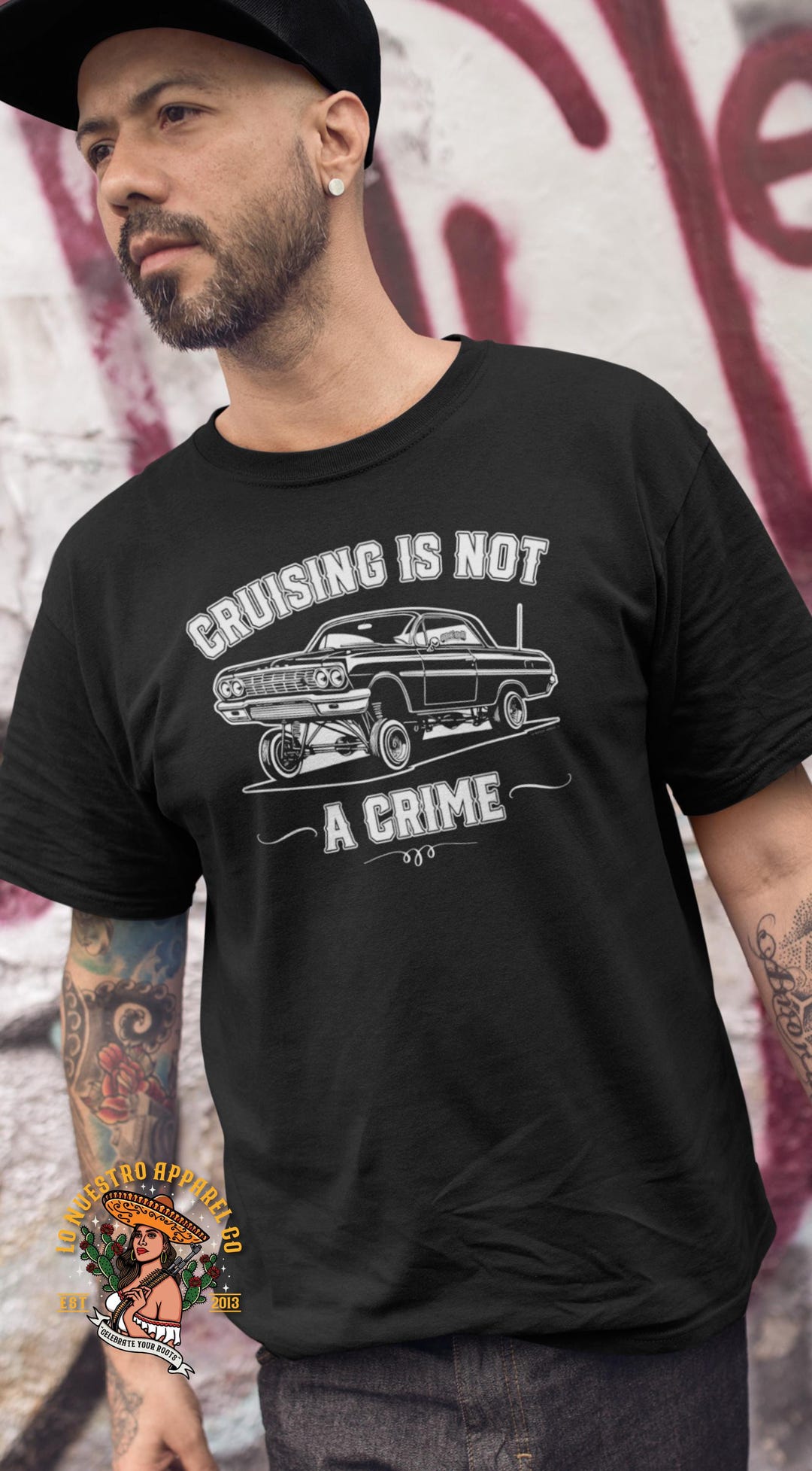 Lowrider Impala Six Fo Chicano Clothing Mexican American La Long Sleeve T- Shirt - Foto 11