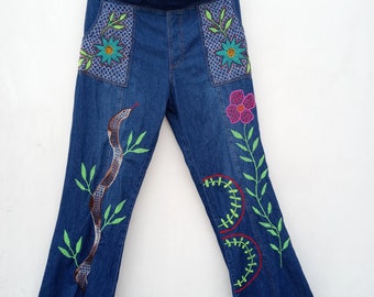 Handmade Handmade Pants Embroidery Snake Snake Amazon