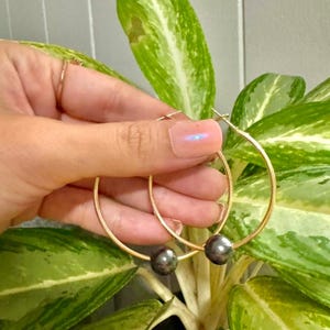 Pearl Hoop Earrings