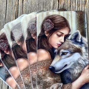 Défi économique à gratter de 50 ou 100 dollars | Encart pour enveloppe-caisse classeur A6 Budget | Traqueur physique | Fille avec un loup coyote