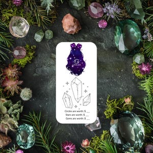 Zodiac Cancer Laminated Savings Challenge | Budget Binder Cash Envelope | Physical Tracker | Choose your own amount | Gemstone and Crystals