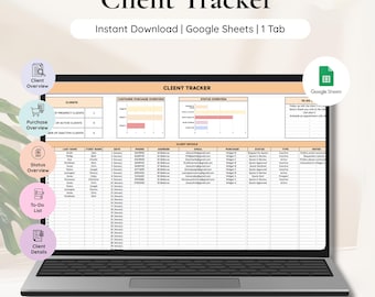 Hoja de cálculo CRM para gestión de clientes y clientes potenciales de pequeñas empresas con seguimiento de tareas, registro de clientes y seguimiento de comunicaciones