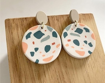 4 Minimalist Different Style Clay Earring, Trendy Polymer Clay Earring For Girls, Handcrafted Boho Earring Gift, Crafted Statement Jewelry