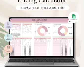 Product Pricing Calculator: Small Business Profit & Cost Analysis (Google Sheets Template) (PDF Download