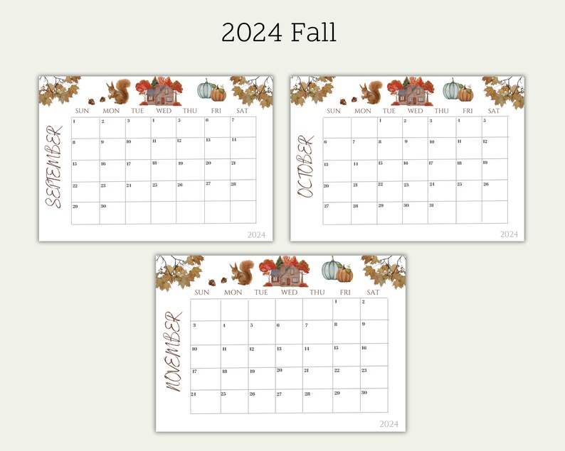 2024 Calendar Printable Landscape, 2024 Monthly Calendar Printable