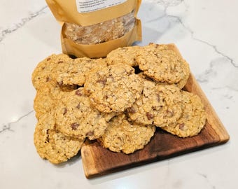 Homemade Oatmeal Chocolate Chip Cookie Mix, Bakery-Style Cookies (15 Large Cookies)