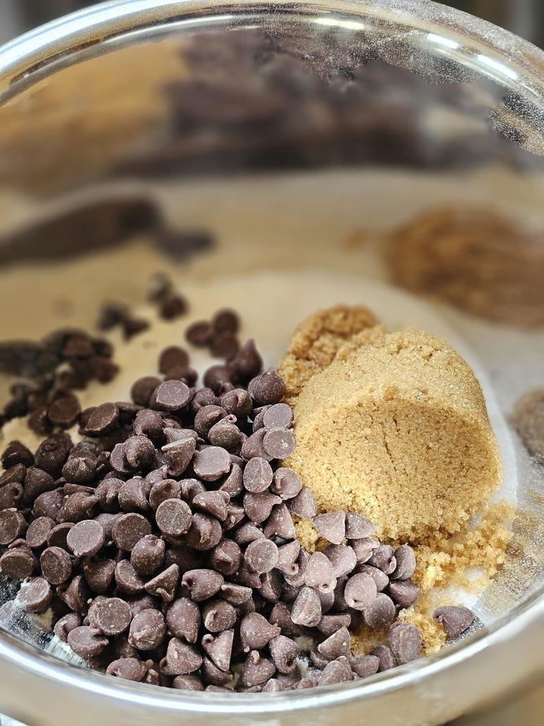 Mezcla para galletas con chispas de chocolate, galletas caseras estilo panadería, regalo para hornear en Navidad imagen 8