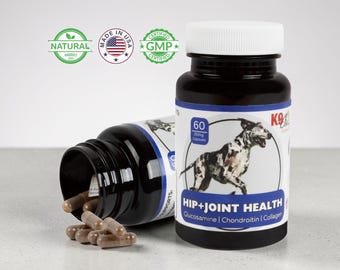 Suplement na stawy biodrowe i biodrowe dla psów | Glukozamina, chondroityna, wsparcie kolagenu