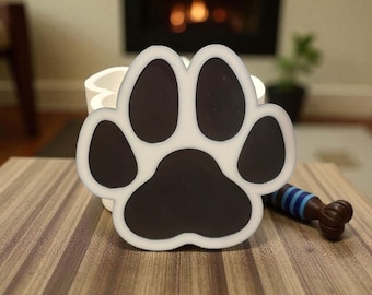 3D Printed Paw Print Treat Jar, Dog Cookie Storage