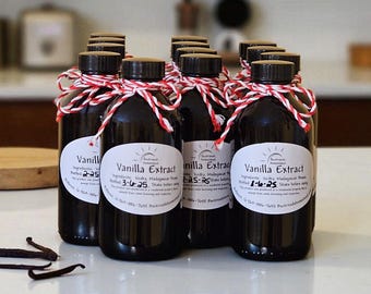 Pure Organic Madagascar Vanilla Extract | Aged 6 Months | Handmade Vanilla for Baking