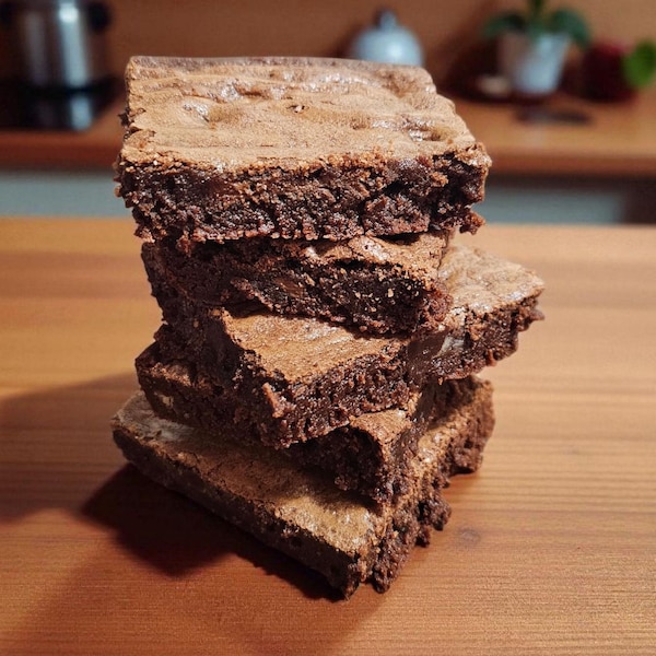 Mistura para Brownie de Chocolate Duplo, Brownies Caseiros Macios, Presente de Sobremesa