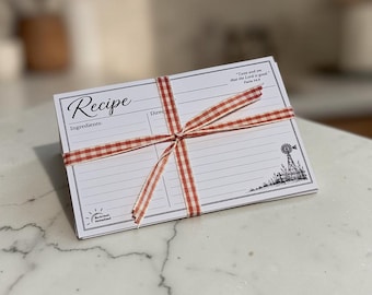 Christian Recipe Cards 4x6, Bible Verse Recipe Cards, Farmhouse Recipe Cards, Rustic Country Kitchen Gift
