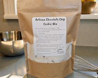 Chocolate Chip Cookie Mix/ Homemade Style/Real Ingredients/Aluminum Free Baking Powder/Gift Ready