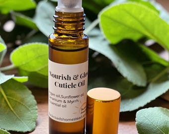 Nourish & Glow nagelriemolie – 10 ml rolfles – Hydraterende botanische nagelolie voor zachte nagelriemen