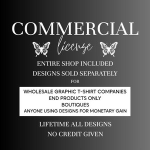 SVG Commercial License | Transfer License | Entire Shop | Unlimited Use | No Credit | DTF | Transfer Designs | Sublimation | Screen Print