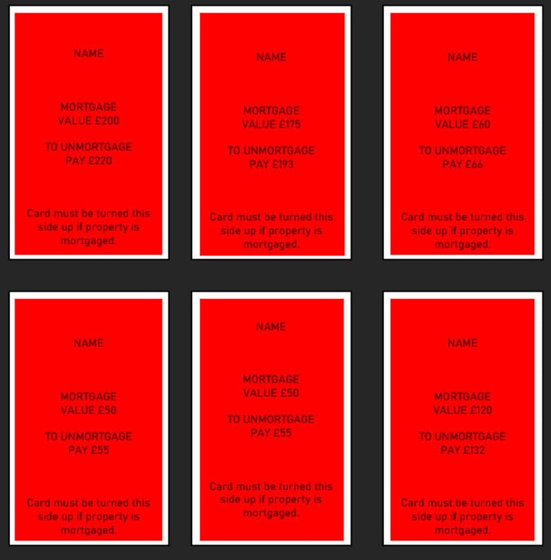 Create Your Own Monopoly Cards. Etsy