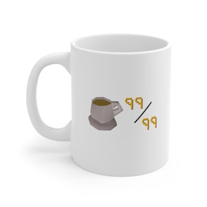 Caneca de chá e café OSRS, caneca de menu de chá e café OSRS, caneca de chá e café Old School RuneScape, caneca de chá e café Old School RuneScape