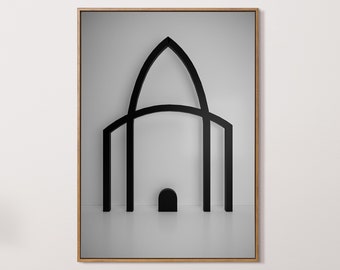 Minimal Wall Print Contemporary Poster Geometric Wall Art Black And White Wall Decor Modern Printable Art Digital Download - MadeLively
