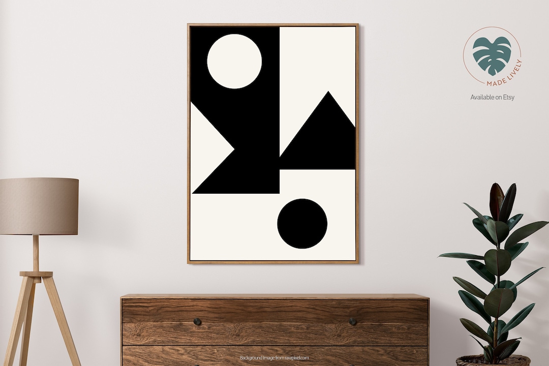 Minimalist Wall Print Modern Poster Black and White Wall Decor ...