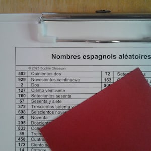 Pratiquez les nombres espagnols aléatoires imprimable (PDF)