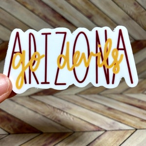 Arizona State University (ASU) Text Waterproof, Dishwasher, & Outdoor Safe Sticker