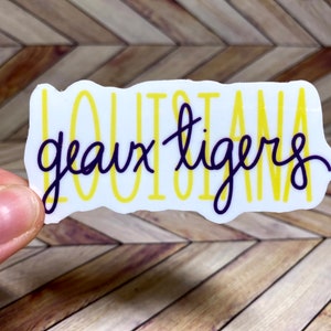 Louisiana State University (LSU) Text Waterproof & Dishwasher Safe Sticker