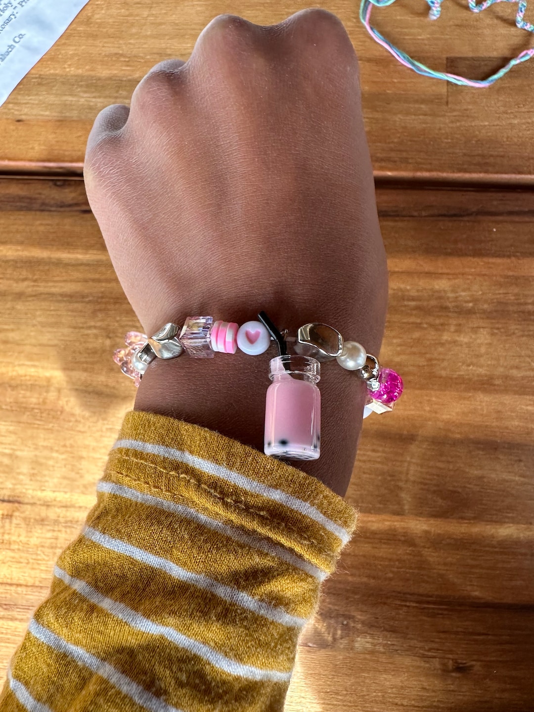 Assorted Pink Bead Bracelet Etsy