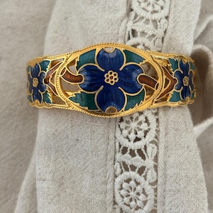 Vintage armband i emalj från 1980-talet, cloisonné