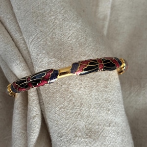 Vintage Cloisonné Bangle Bracelet