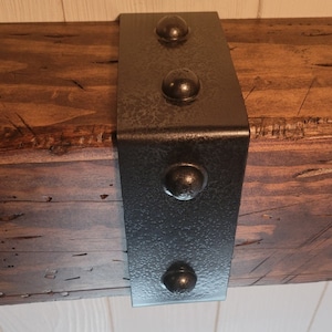 3 inch Faux HAMMERED BLACK STEEL Ceiling Beam Straps with artificial carriage bolts