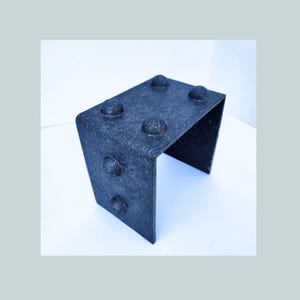 4 in. Faux TEXTURED CAST IRON Ceiling Beam Bracket with artificial carriage bolts
