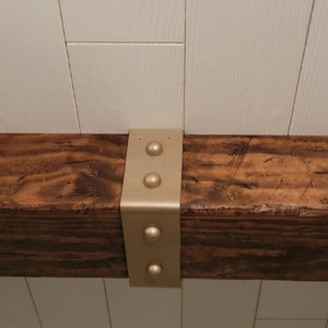 3 in. Faux GOLD Decorative Ceiling Beam Straps with artificial carriage bolts