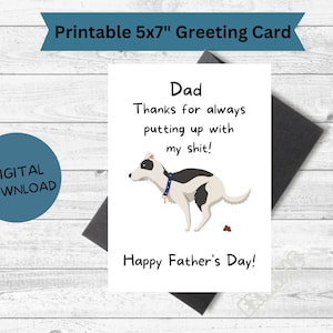 Glücklicher Vatertag digitaler Download, lustige Hundepapa-Karte, Hundepapa-Vatertagsgeschenk, Hundebesitzer-Karte, Geschenk von Hunden, Pelz-Vatergeschenk, Digital